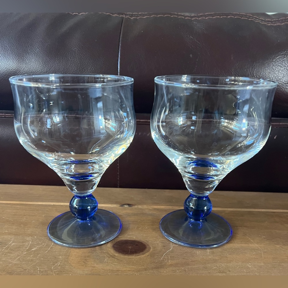 Bormioli Rocco Minorca goblets. Set of two. Made in Italy